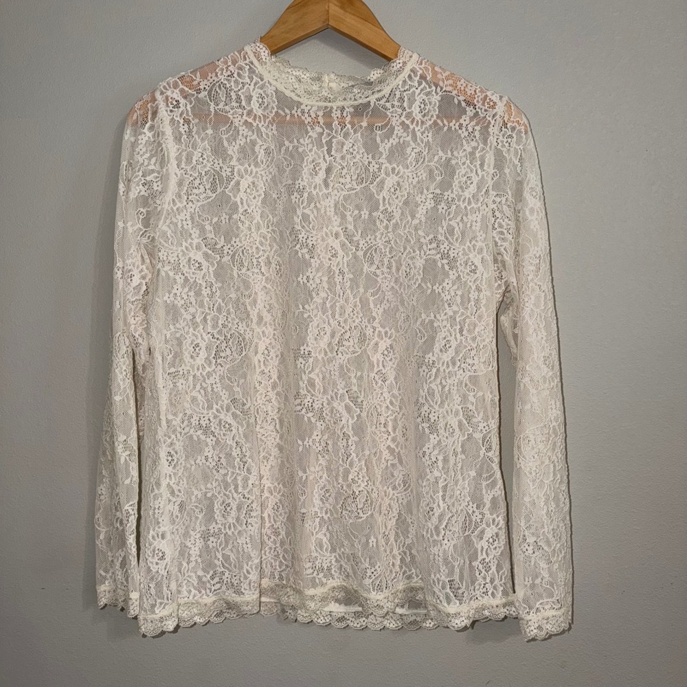 Floral Lace Top Cream White L Coquete Victorian
Fairy Grunge Edwardian Angel